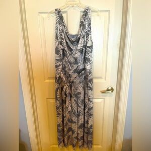 # 3X sleeveless cropped leg jumpsuit